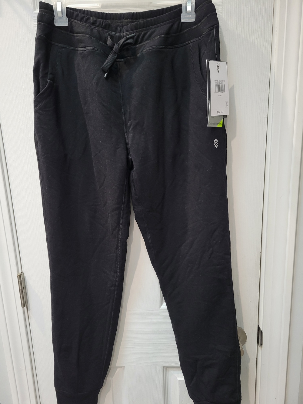 Free Country Black Men's Jogger Sweatpants with Drawstring